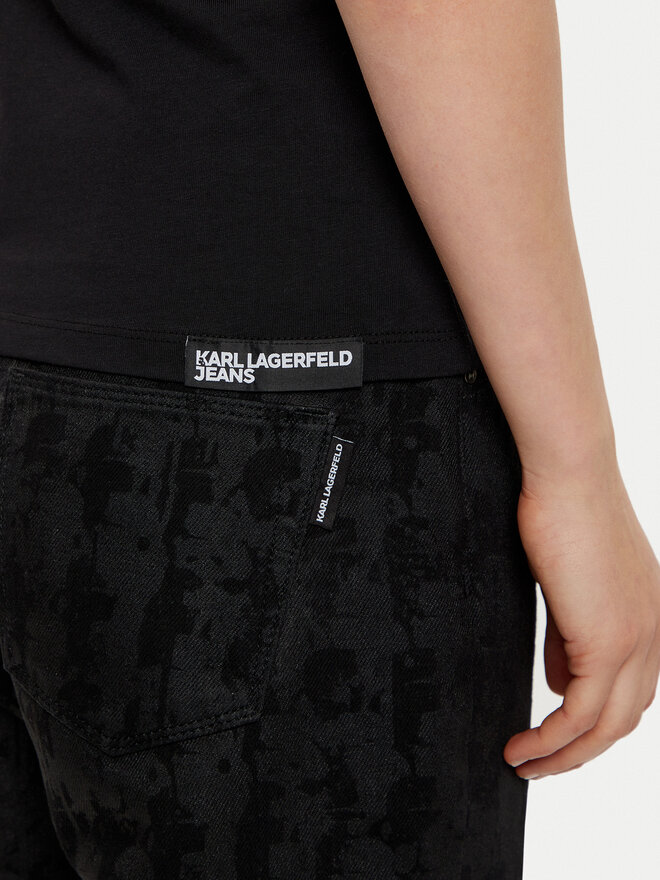 Karl Lagerfeld Jeans Karl Lagerfeld Jeans Camiseta A1W17004 Negro Slim Fit