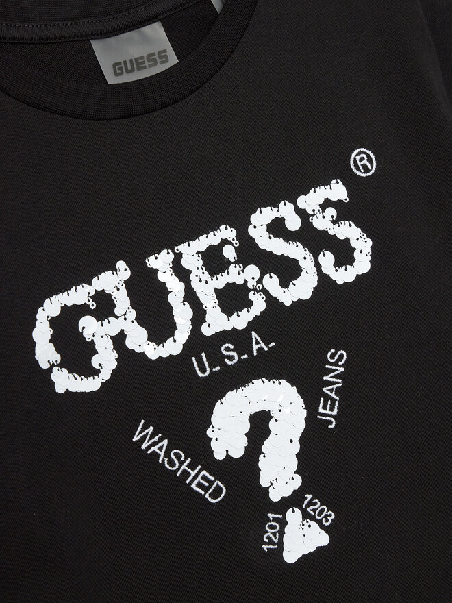 Guess Guess Marškinėliai J4YI46 K8FQ4 Juoda Regular Fit