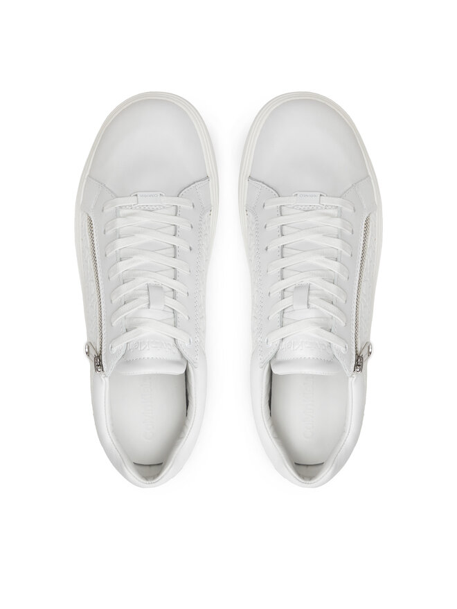 Calvin Klein Sneakers Calvin Klein Low Top Lace Up W/ Zip Mono HM0HM01496 Bianco