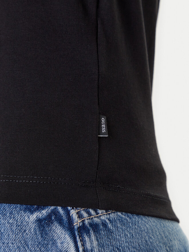 Guess Jeans Guess Jeans T-Shirt W4YI04 J1314 Μαύρο Slim Fit