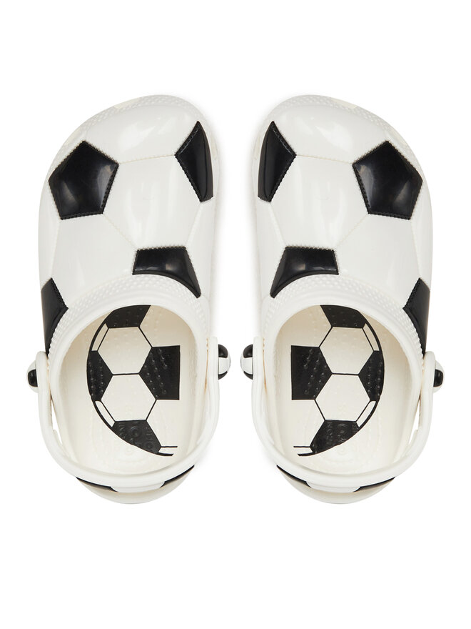 Crocs Şlapi Crocs Classic Soccer Ball Clog K 210157 Alb