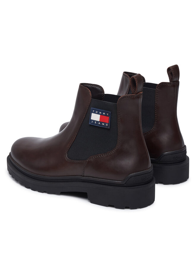 Tommy Jeans Боти тип челси Tommy Jeans Tjm Leather Chelsea Boot EM0EM01448 Кафяв
