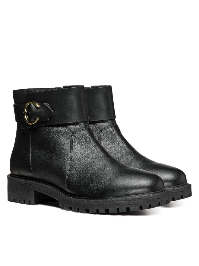 Geox Īsie zābaki Geox D Hoara D46FTB 04643 C9999 Melns