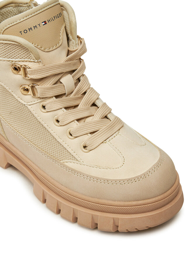 Tommy Hilfiger Polacchine Tommy Hilfiger Lace-Up Bootie T3A5-33602-1698 M Beige