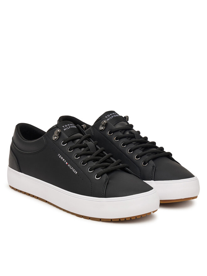 Tommy Hilfiger Sneakers Tommy Hilfiger Harlem Lth Vulc Cleat Winter FM0FM05950 Schwarz