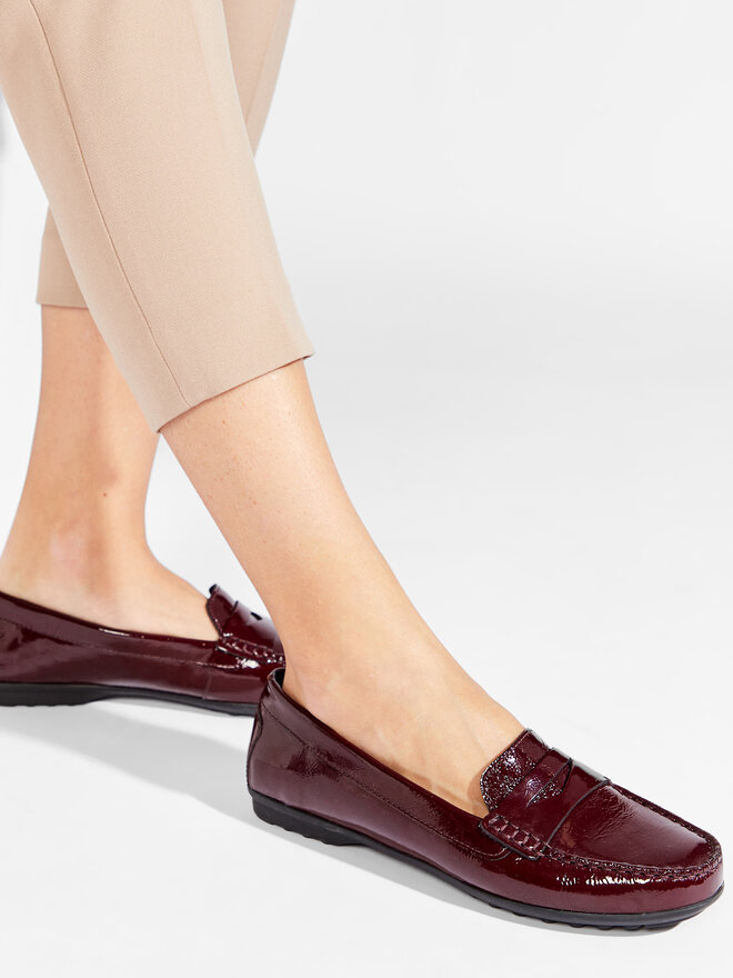 Mocassins Geox D Elidia A D642TA 00067 C7005 Bordeaux chaussures