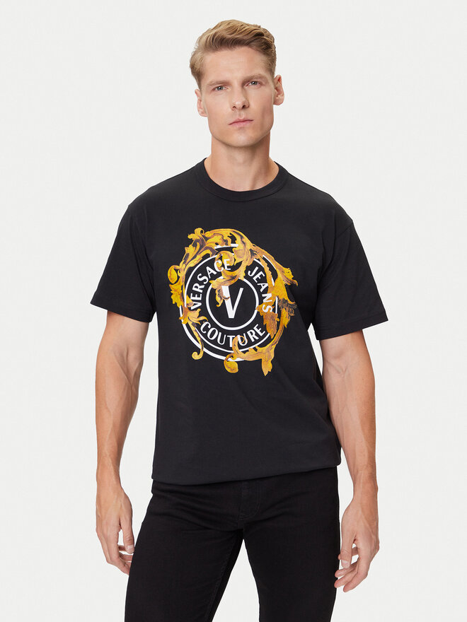 Versace Jeans Couture Versace Jeans Couture Camiseta 79GAHE01 CJ00T Negro Regular Fit