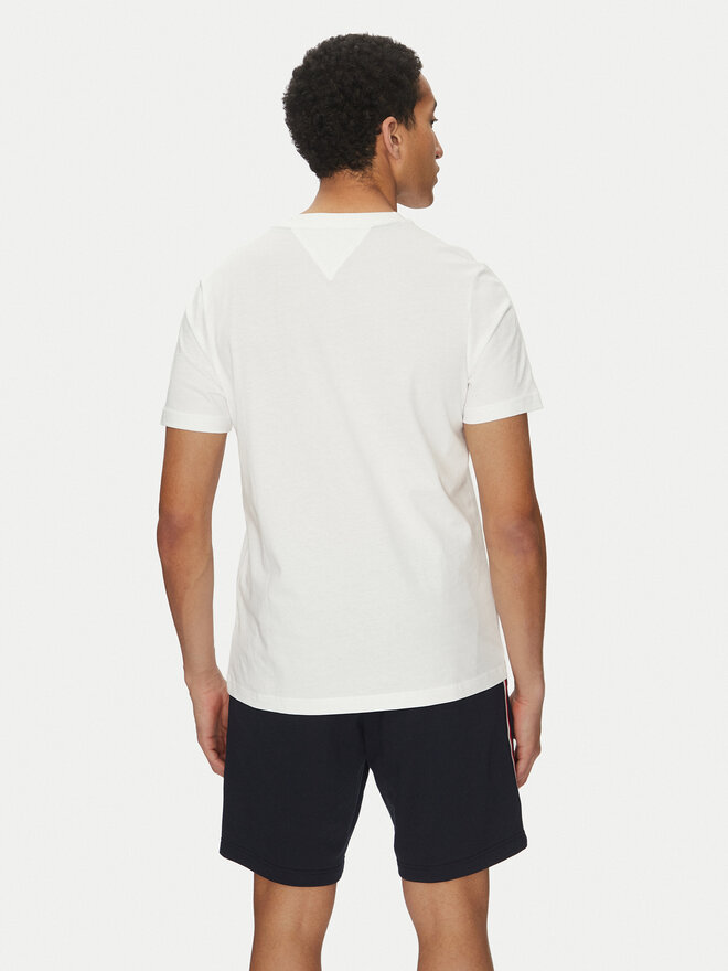 Tommy Hilfiger Tommy Hilfiger Camiseta Flag Box MW0MW38636 Blanco Regular Fit