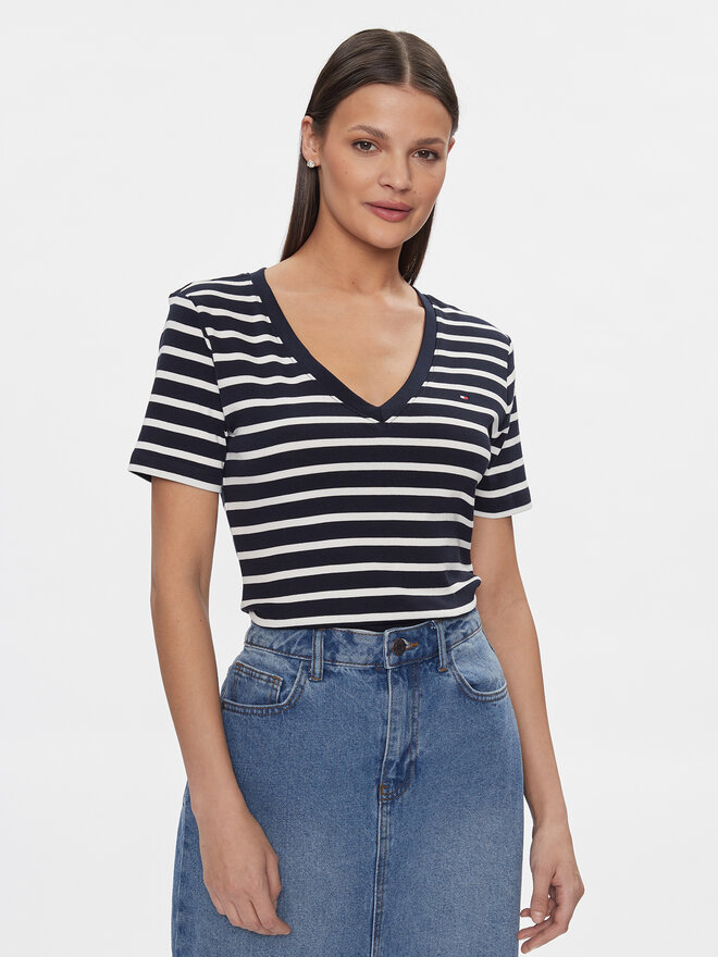 Tommy Hilfiger Tommy Hilfiger Marškinėliai New Cody WW0WW40584 Tamsiai mėlyna Slim Fit