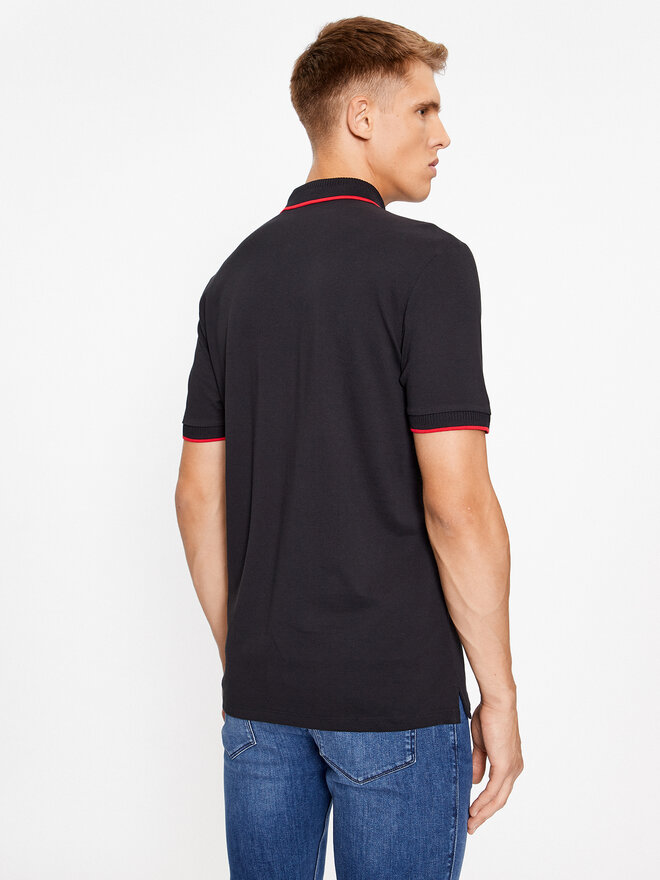 HUGO Hugo Pólóing Deresino232 50490775 Fekete Slim Fit