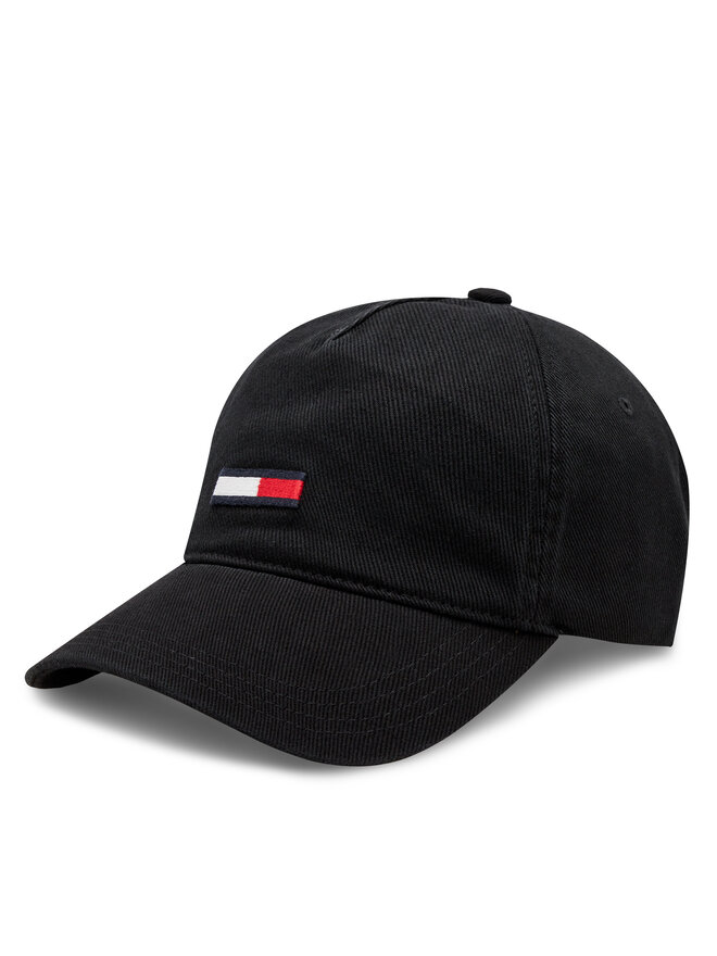 Tommy Jeans Czapka z daszkiem Tommy Jeans Tjm Elongated Flag Denim Cap AM0AM12427 Czarny