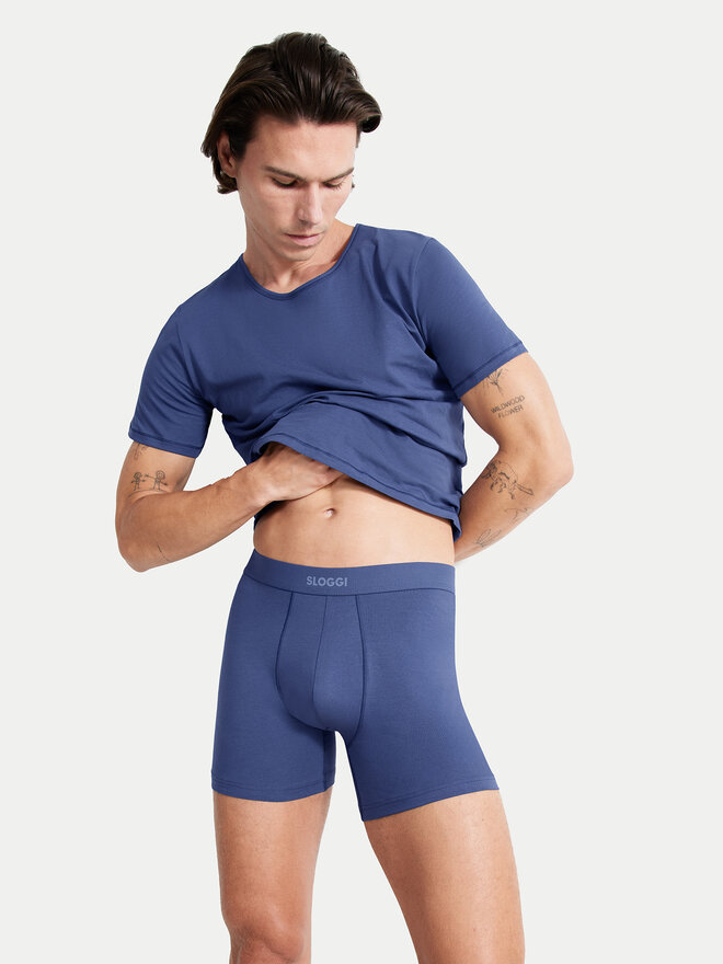 Sloggi Sloggi Apatiniai marškinėliai 10222373 Mėlyna Slim Fit