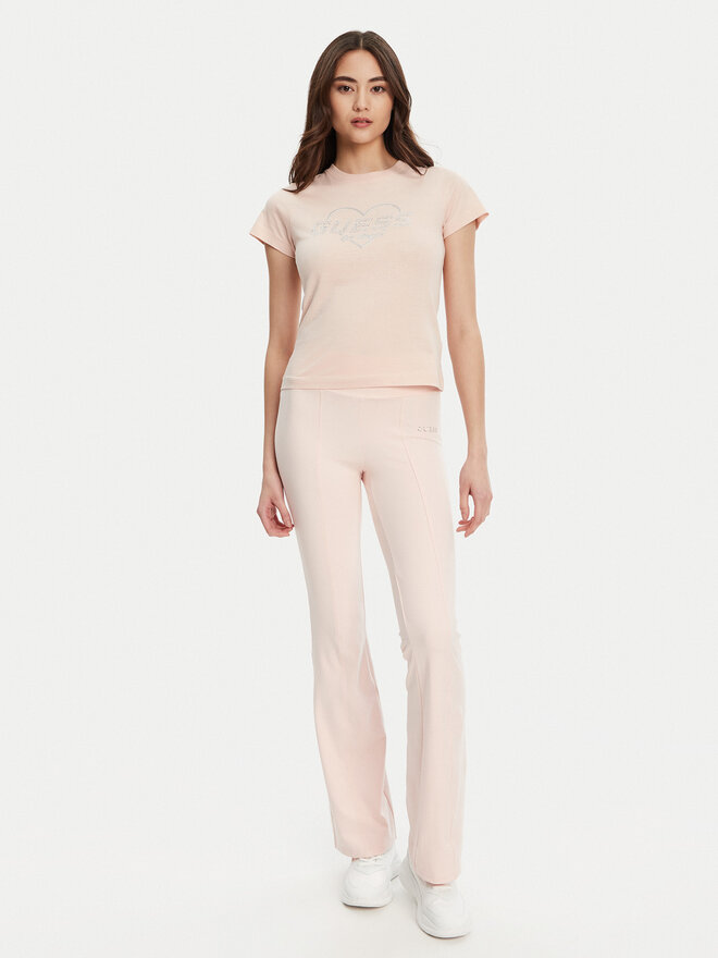 Guess Guess Marškinėliai V5GI10 K9RM1 Rožinė Regular Fit