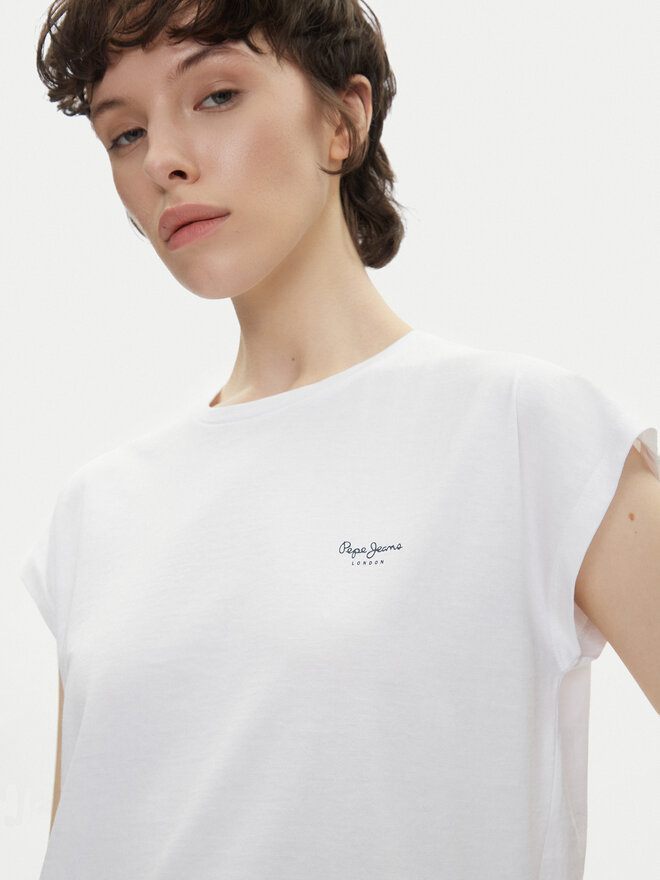 Pepe Jeans Pepe Jeans Camiseta Blooma PL506030 Blanco Regular Fit