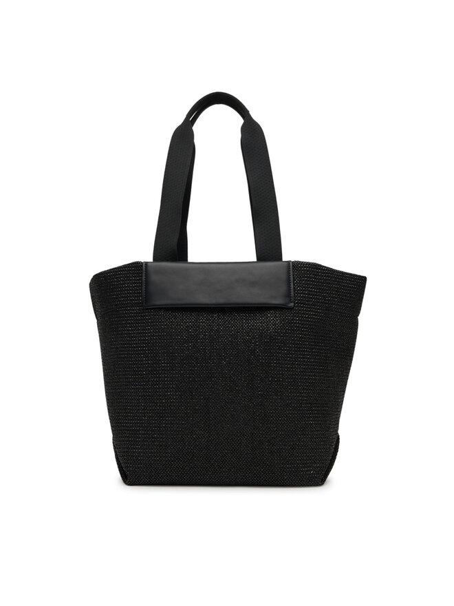 Calvin Klein Ročna torba Calvin Klein Ck Raffia Medium Shopper K60K613174 Črna