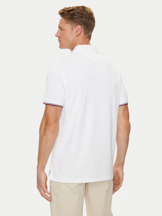 Tommy Hilfiger Tommy Hilfiger Poloshirt Flag MW0MW35605 Weiß Regular Fit