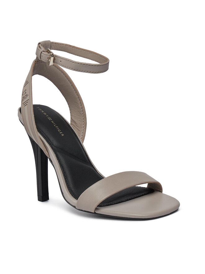 Tommy Hilfiger Sandalias Tommy Hilfiger Sporty Leather High Heel Sandal FW0FW07795 Beis
