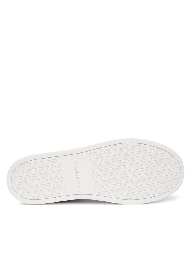 Calvin Klein Zapatillas Calvin Klein Classic Cupsole Laceup Tape Lth YM0YM01430 Blanco