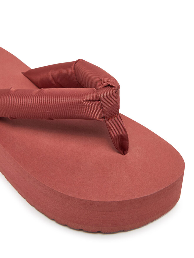 Calvin Klein Jeans Japonke Calvin Klein Jeans Beach Sandal Flatform Ttxr Satin YW0YW01723 Rjava