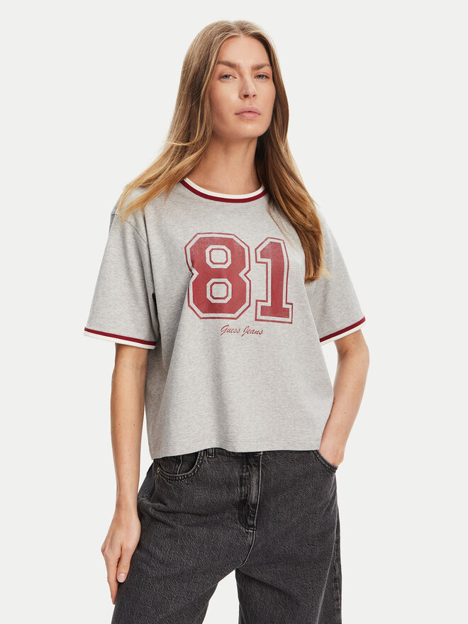 Guess Jeans Guess Jeans Camiseta W5YI19 K8HM0 Gris Regular Fit