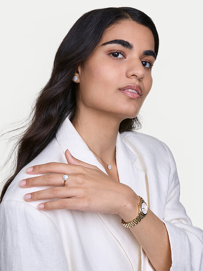 Daniel Wellington Ročna ura Daniel Wellington Ophelia Mini 22 DW00100803 Zlata