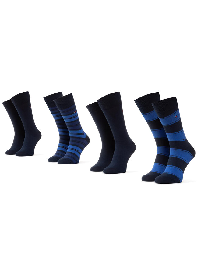 Tommy Hilfiger 4 pares de calcetines altos unisex Tommy Hilfiger 100000845 Azul marino