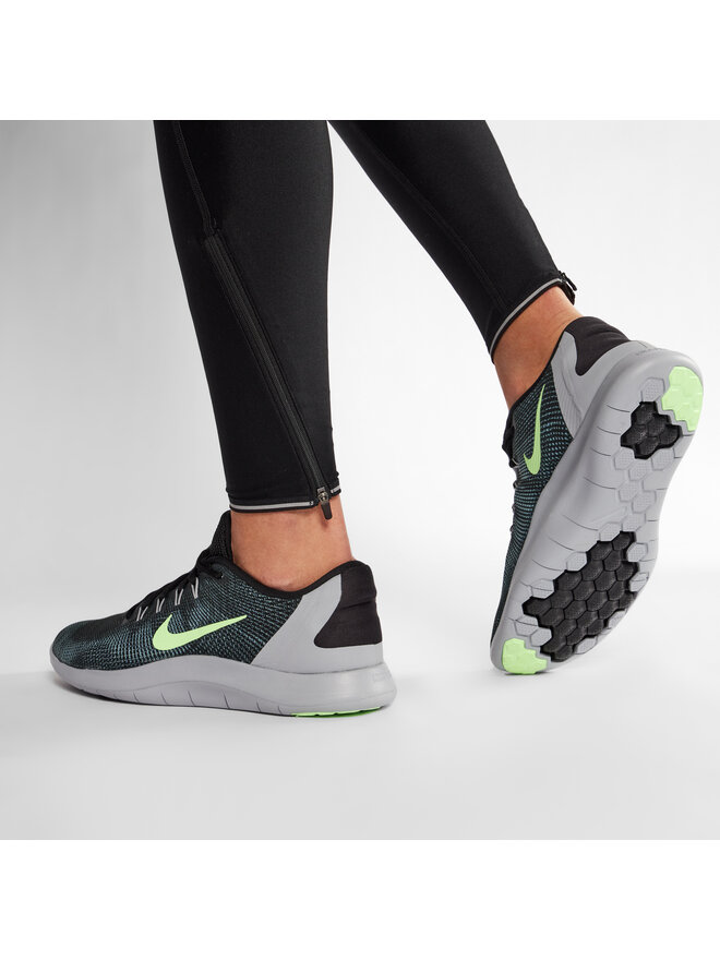 Chaussures de running Nike Flex 2018 Rn AA7397 009 Vert chaussures