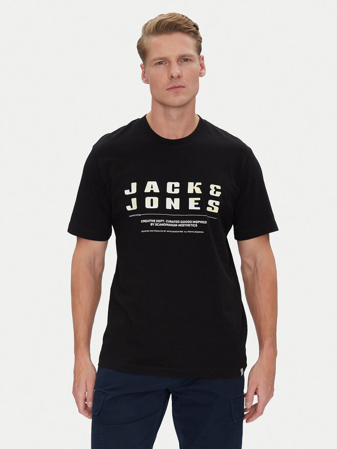 Jack&Jones Jack&Jones Marškinėliai Recharge 12274716 Juoda Relaxed Fit
