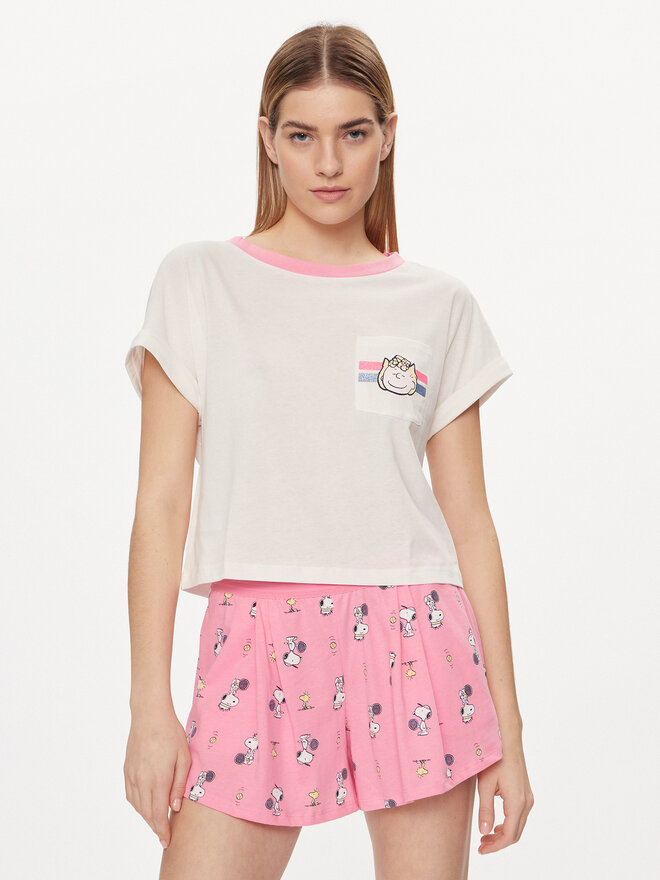 United Colors Of Benetton United Colors Of Benetton Pizsama felső 30963M05O Ekru Regular Fit