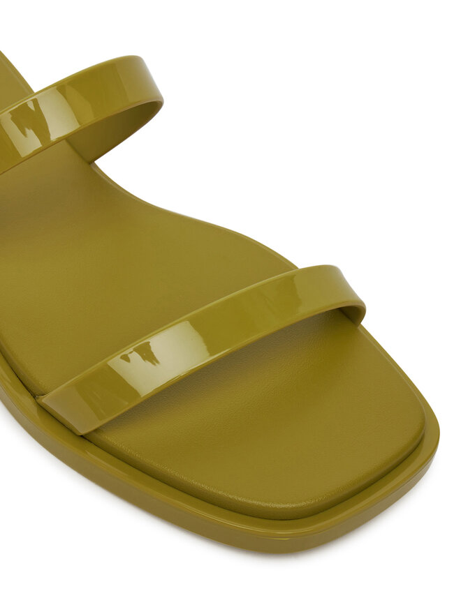 Calvin Klein Pantoletten Calvin Klein Double Bar Slide - Jelly HW0HW02417 Grün