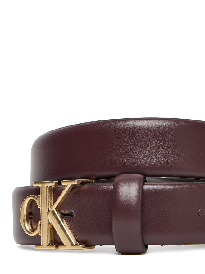 Calvin Klein Damengürtel Calvin Klein Ck Buckle 30Mm Fixed Belt LV04F7054G Dunkelrot