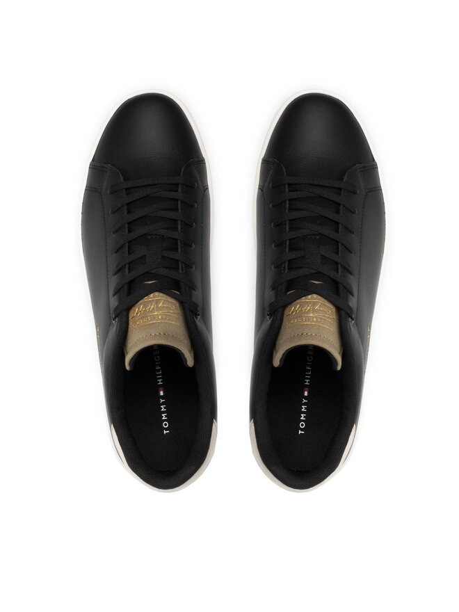 Tommy Hilfiger Сникърси Tommy Hilfiger Retro Court Clean Cupsole FM0FM04004 Черен