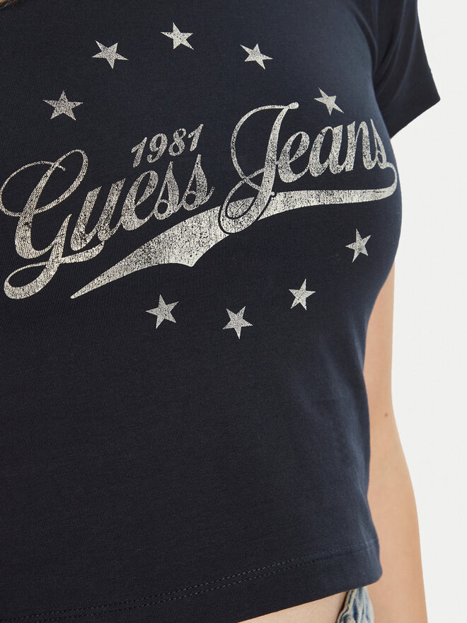Guess Jeans Guess Jeans Póló W5RI59 J1314 Sötétkék Regular Fit