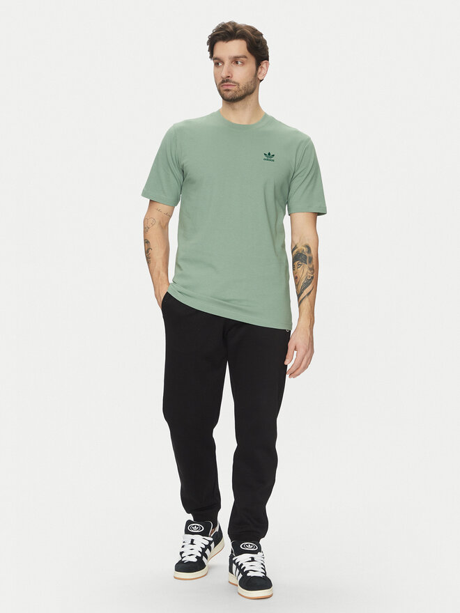adidas adidas Marškinėliai Trefoil Essentials JC9993 Žalia Regular Fit