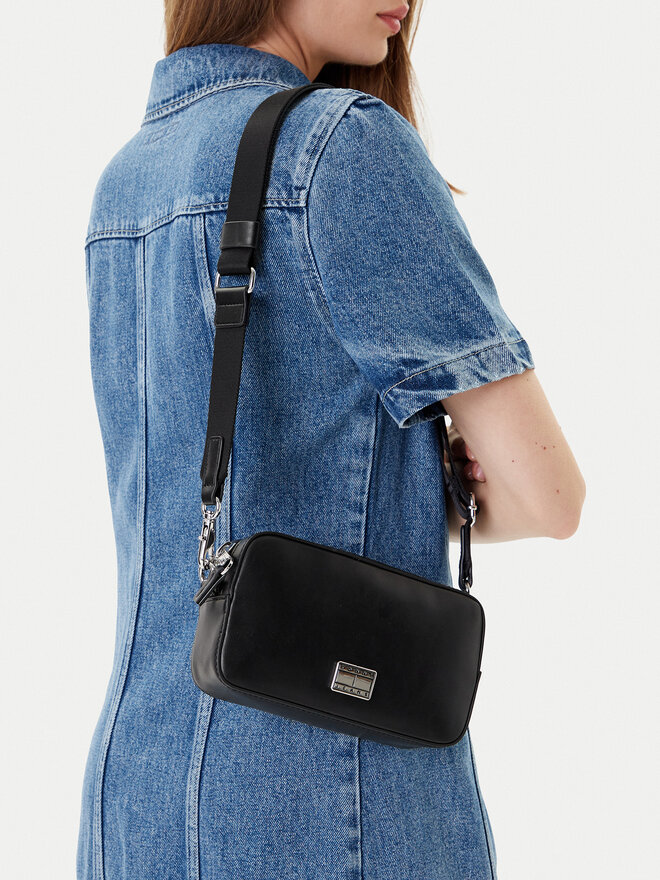 Tommy Jeans Handtasche Tommy Jeans Tjw American Cool Camera Bag AW0AW17570 Schwarz