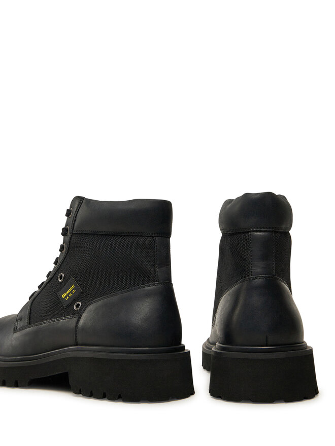 Blauer Schnürstiefeletten Blauer F4BUXTON03/LEA Schwarz