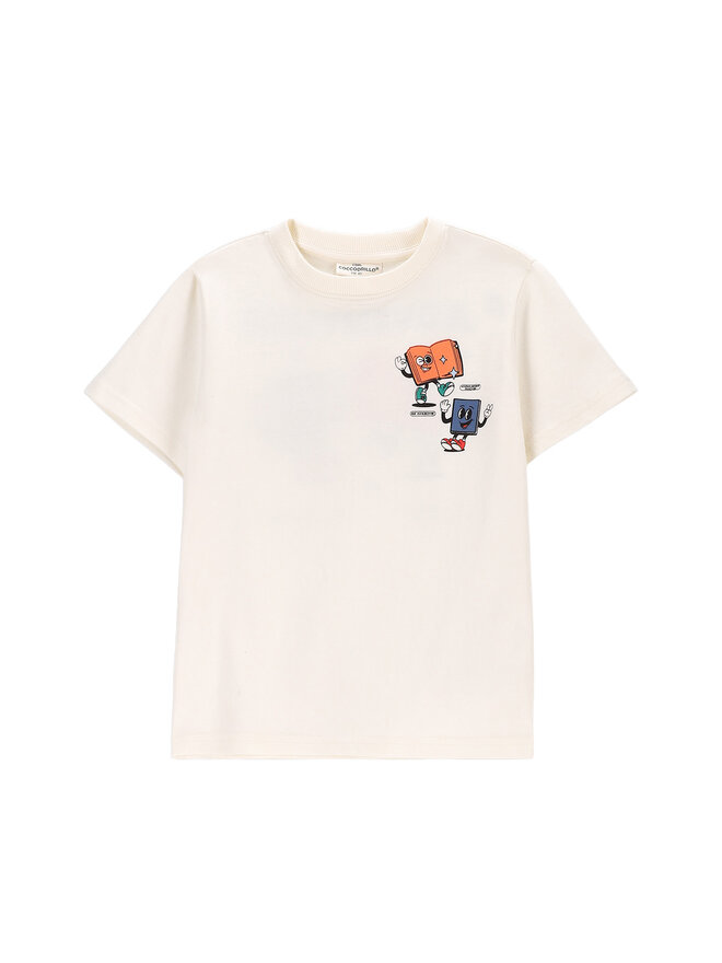 Coccodrillo Coccodrillo Camiseta WC5143222VBB Écru Regular Fit