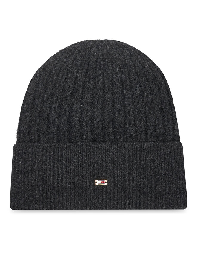 Tommy Hilfiger Kapa Tommy Hilfiger Th Cable Enamel Flag AW0AW17776 Crna