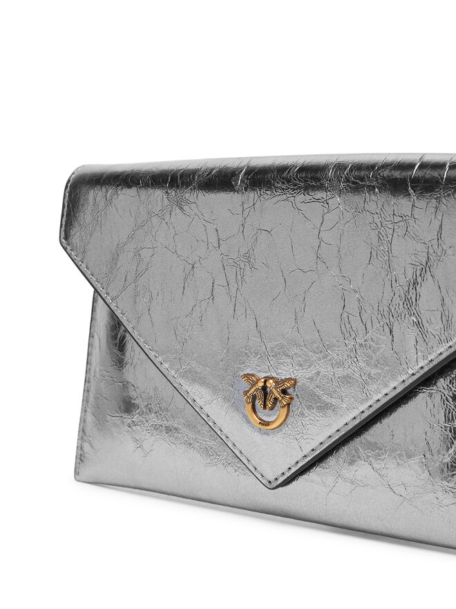 PINKO Bolso PINKO Flat Purse Mini AI 25-26 PCPL 105347 A2OT Plata