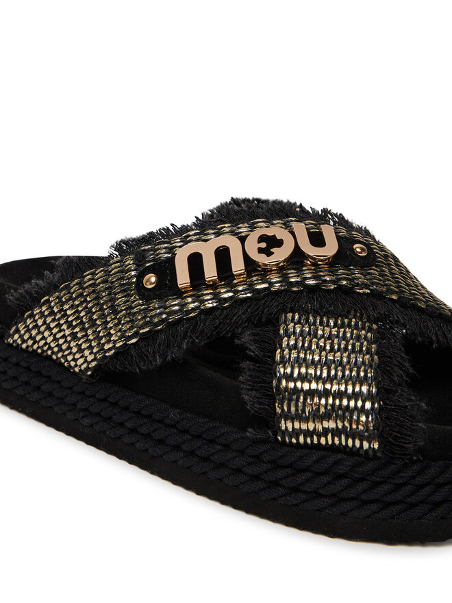 Mou Шльопанці Mou Criss-cross MU.SW451009K Чорний