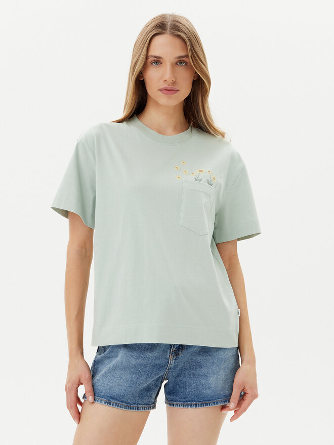 Lee Lee Футболка Embroidery Pocket 112363833 Зелений Relaxed Fit