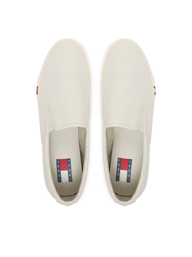 Tommy Jeans Sneakers aus Stoff Tommy Jeans Archive Vulc. Y2K Slip On EM0EM01675 Weiß
