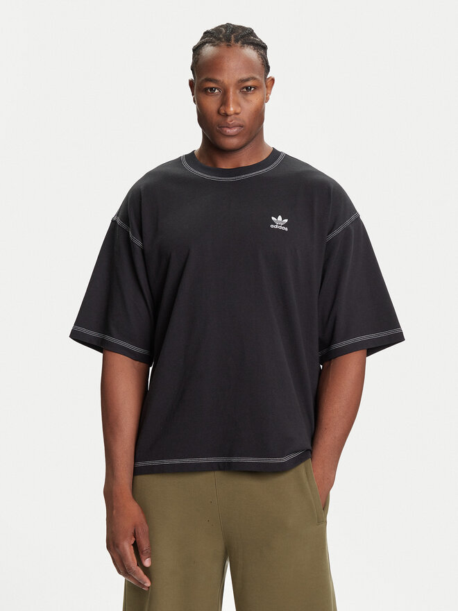adidas adidas T-Shirt Trefoil Essentials JW0971 Schwarz Regular Fit