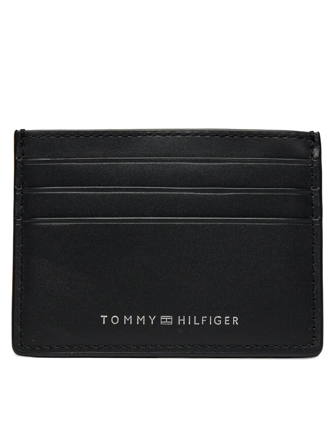 Tommy Hilfiger Bankkártya tartó Tommy Hilfiger Th Spw Leather Cc Holder AM0AM11845 Fekete