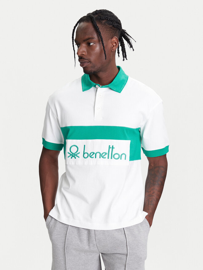 United Colors Of Benetton United Colors Of Benetton Poloshirt 3MCYU301U Weiß Regular Fit