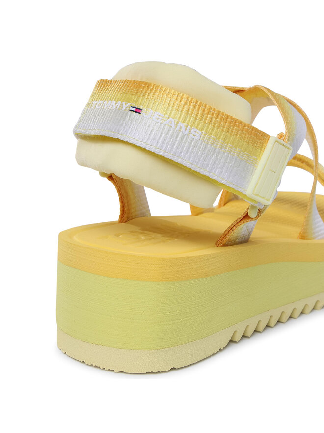 Tommy Jeans Sandalen Tommy Jeans Degrade Tape Flatform Sandal EN0EN00928 Gelb