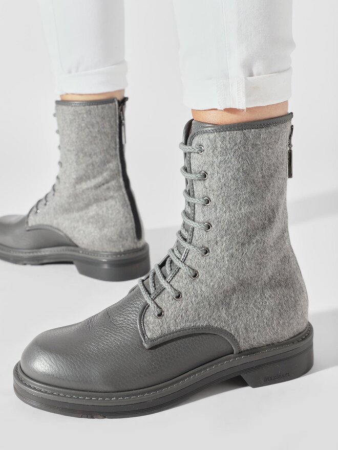 Max Mara Outdoorová obuv Max Mara Bibaker 23479609336 Sivá