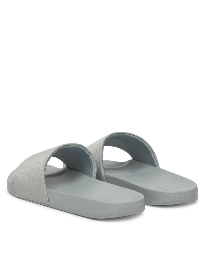 Calvin Klein Natikače Calvin Klein Pool Slide - Jacq HW0HW02420 Siva