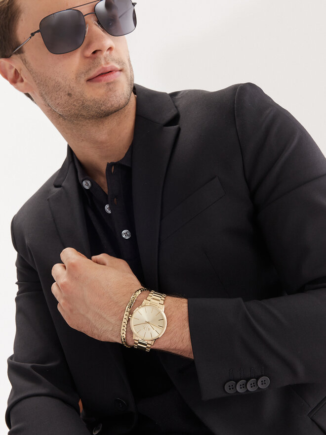Armani Exchange Ceas Armani Exchange AX7144SET Auriu