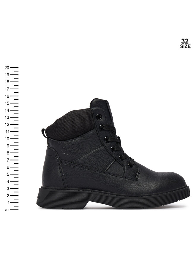 Calvin Klein Botines planos Calvin Klein Lace-Up Bootie V3X5-83187-1695 S Negro